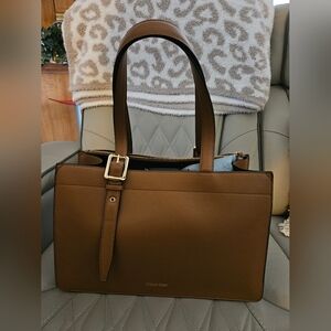 Calvin Klein Tan Leather Tote